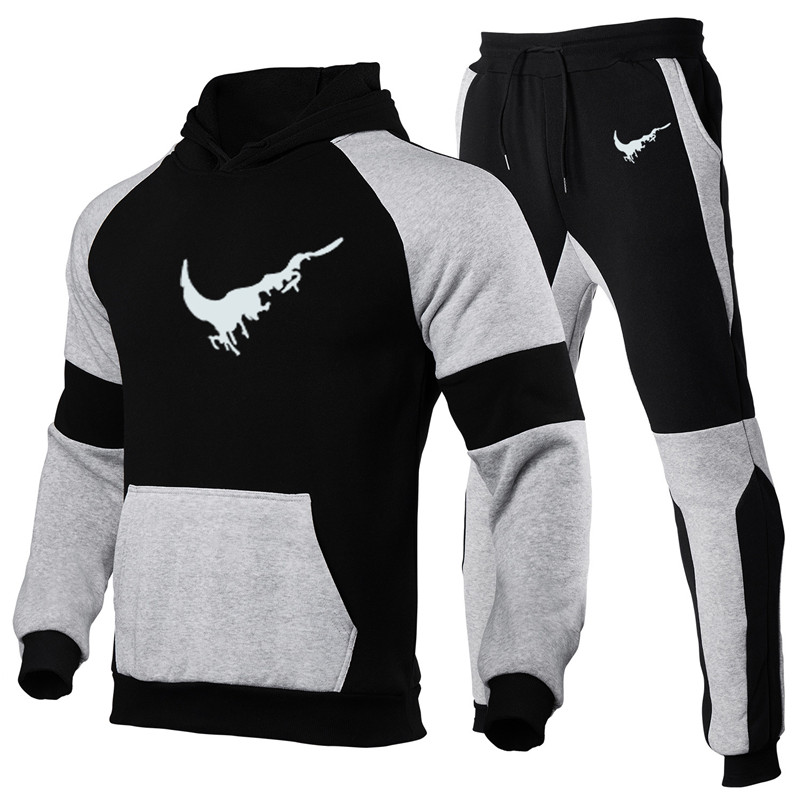 Men Designer Hoodies Pants Set Hooded Tracksuit Mens Sweat Suits Patchwork Black Solid Color Spring Autumn Winter 2Pcs PulloverSportsuit 3XL, Gray
Men Designer Hoodies Pants Set Hooded Tracksuit Mens Sweat Suits Patchwork Black Solid Color Spring Autumn Winter 2Pcs PulloverSportsuit 3XL, Gray