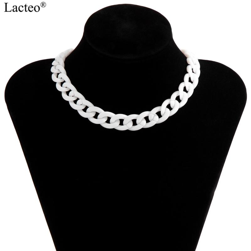 Lacteo 2021 Trendy Fashion White Color Acrylic Clavicle Chain Choker Necklace For Couple Simple Collar Jewelry Necklace Gifts
Lacteo 2021 Trendy Fashion White Color Acrylic Clavicle Chain Choker Necklace For Couple Simple Collar Jewelry Necklace Gifts