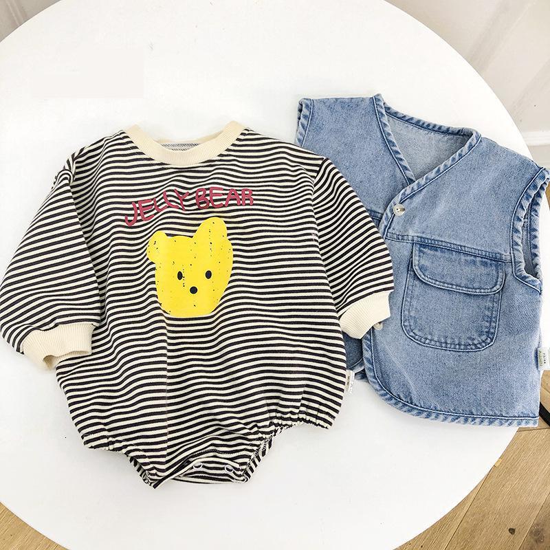 2021 New Spring Newborn Boys Girls Bodysuit Cotton Long Sleeve Cute Bear Print Clothing Baby Striped Jumpsuit Kwe9, 11002
2021 New Spring Newborn Boys Girls Bodysuit Cotton Long Sleeve Cute Bear Print Clothing Baby Striped Jumpsuit Kwe9, 11002