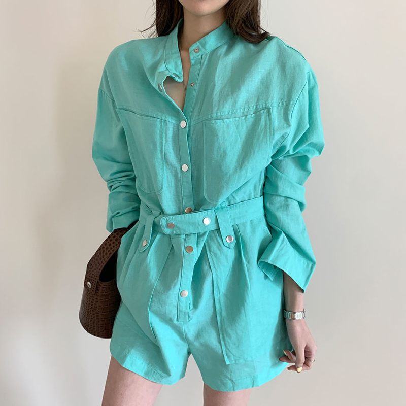 2021 New Long Sleeve Playsuit Women Buttons Waist Tie Loose Summer Autumn Jumpsuit Collar Pocket Denim Solid Romper Overall V0x6, Blue
2021 New Long Sleeve Playsuit Women Buttons Waist Tie Loose Summer Autumn Jumpsuit Collar Pocket Denim Solid Romper Overall V0x6, Blue