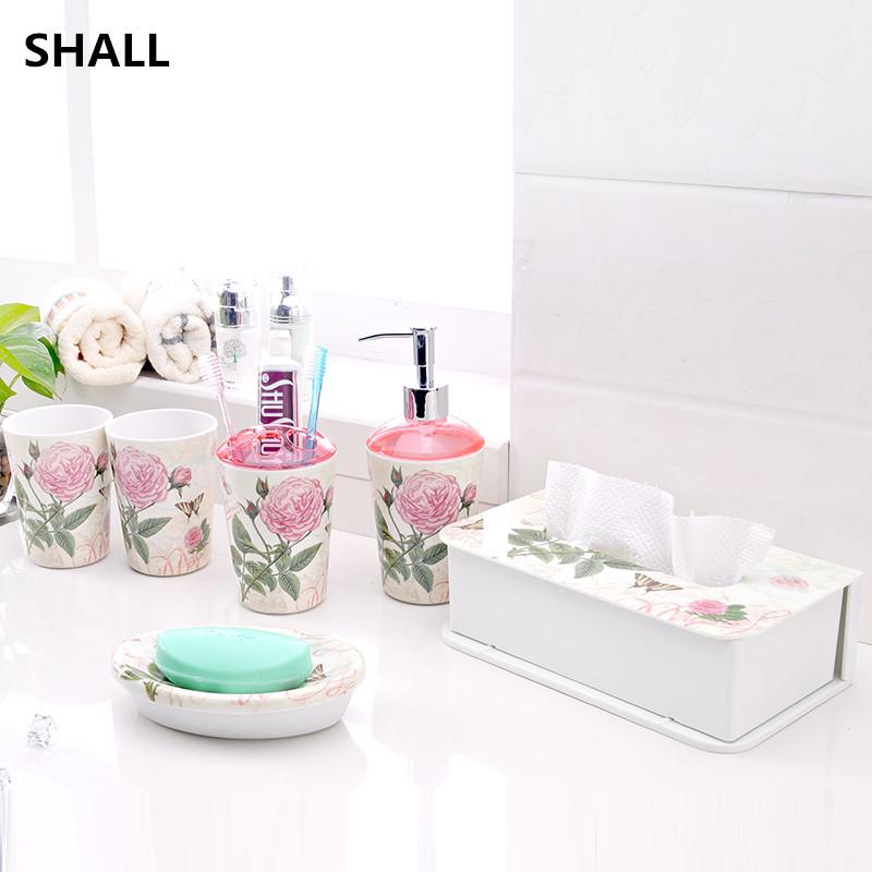 SHALL High Quality 5Pcs/set European Melamine Bathroom Set Accessories Toothbrush Holder Lotion Bottle Soap Dish Wedding Gifts
SHALL High Quality 5Pcs/set European Melamine Bathroom Set Accessories Toothbrush Holder Lotion Bottle Soap Dish Wedding Gifts