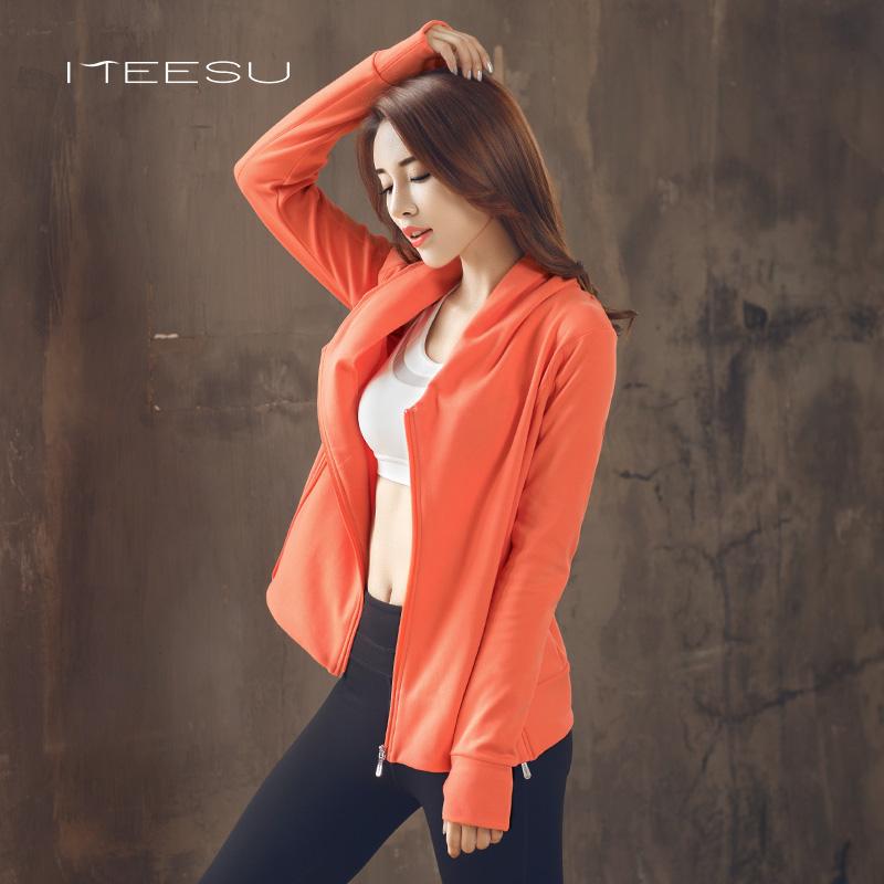 Women Yoga coat Female Autumn Winter Cardigan Sports Long Sleeve Running Quick-drying Top Double Zipper Slim fitness Gym Shirts, As pic
Women Yoga coat Female Autumn Winter Cardigan Sports Long Sleeve Running Quick-drying Top Double Zipper Slim fitness Gym Shirts, As pic
