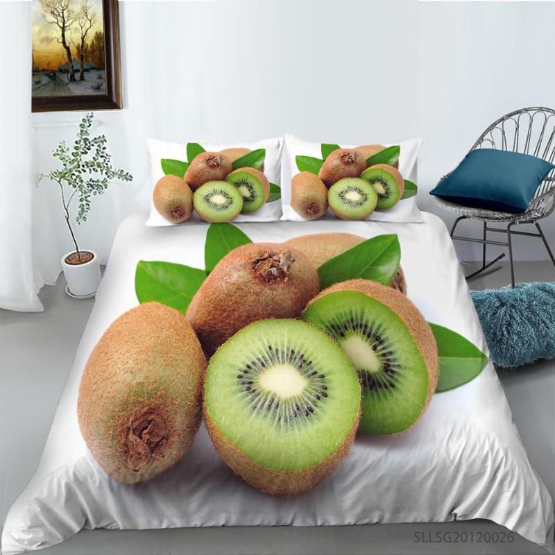 New Kiwi Printing High Quality Duvet Cover set Green Queen Full Single Double Bedding Set Fruit Series
New Kiwi Printing High Quality Duvet Cover set Green Queen Full Single Double Bedding Set Fruit Series