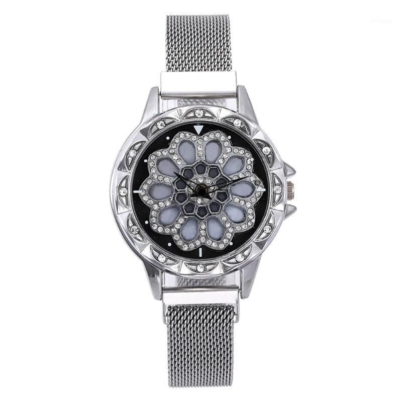 Wristwatches Women Watch Mesh Magnet 360 Degree Rotating Dial Ladies Luxury Fashion Diamond Quartz For Clock Relogio Femino1, Red
Wristwatches Women Watch Mesh Magnet 360 Degree Rotating Dial Ladies Luxury Fashion Diamond Quartz For Clock Relogio Femino1, Red