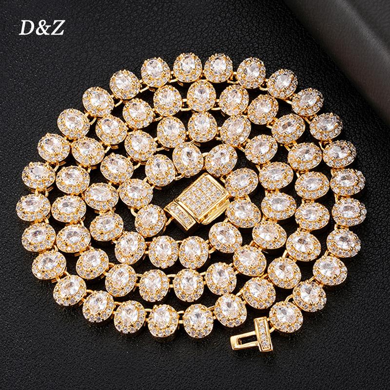 D&Z 7mm Oval Shape Tennis Chain Choker Necklace In Rose Gold Iced Out CZ Stones Female Fashion Statement Jewelry Birthday Gift 
D&Z 7mm Oval Shape Tennis Chain Choker Necklace In Rose Gold Iced Out CZ Stones Female Fashion Statement Jewelry Birthday Gift