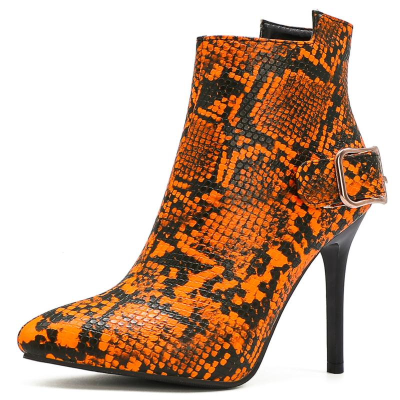 Sexy Snake Print Ankle Boots For Women Shoes Thin High Heels Women's Ankle Boots Pointed Toe Short Fashion Party Shoe Lady, Black
Sexy Snake Print Ankle Boots For Women Shoes Thin High Heels Women's Ankle Boots Pointed Toe Short Fashion Party Shoe Lady, Black