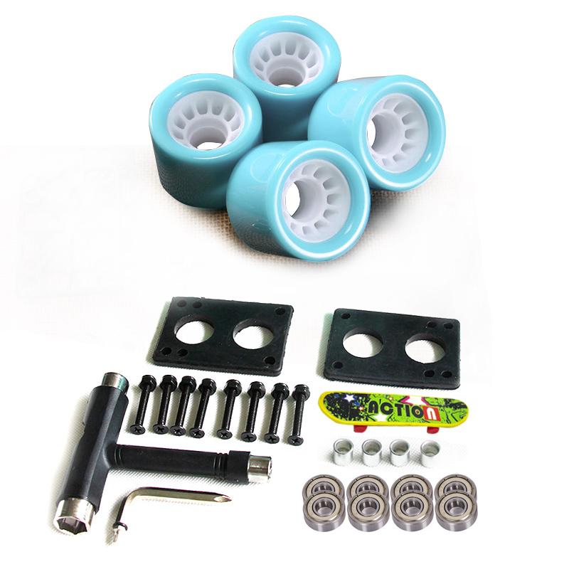 New Longboard Wheels Set 70mm 78A Colorful PU Skateboard Wheels Transparent With Riserpad And Bearing Bolts Screws, Yellow
New Longboard Wheels Set 70mm 78A Colorful PU Skateboard Wheels Transparent With Riserpad And Bearing Bolts Screws, Yellow