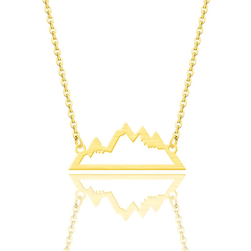Minimalist Jewelry Gold Rose Ketting Snowy Mountain Necklace 2020 Stainless Steel Geometric Pendant Necklaces For Women BFF
Minimalist Jewelry Gold Rose Ketting Snowy Mountain Necklace 2020 Stainless Steel Geometric Pendant Necklaces For Women BFF