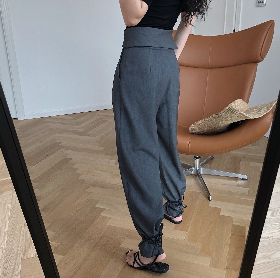 Women Reversible Wide Leg Pants High Waist Loose Casual Pants Trousers 2020 T200422