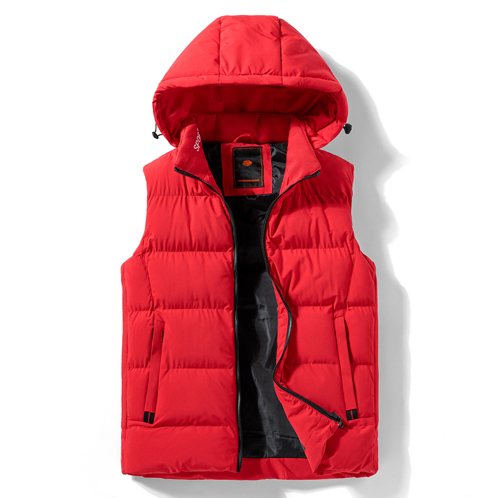Men Autumn New Ultra-Thin Bio Down Warmth Hooded Waistcoat Vest Men Winter Light Weight Sleeveless Guilted Jacket Waistcoat Men 201216