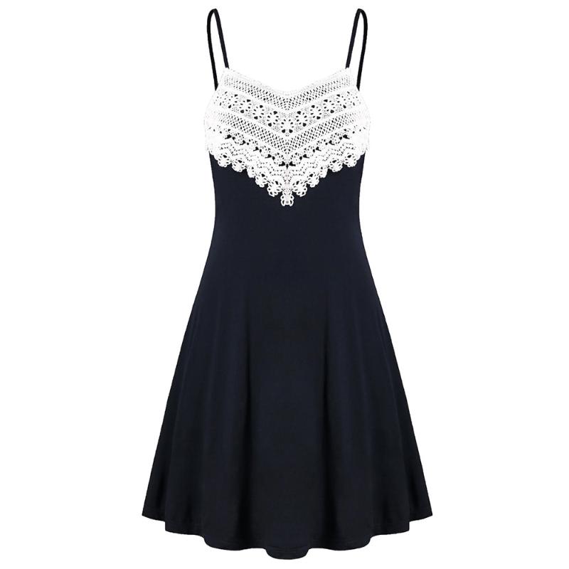Womens Summer Sexy Sling Dress Fashion Crochet Lace Backless Mini Slip Dress Camisole Sleeveless Spaghetti Strap, Black
Womens Summer Sexy Sling Dress Fashion Crochet Lace Backless Mini Slip Dress Camisole Sleeveless Spaghetti Strap, Black