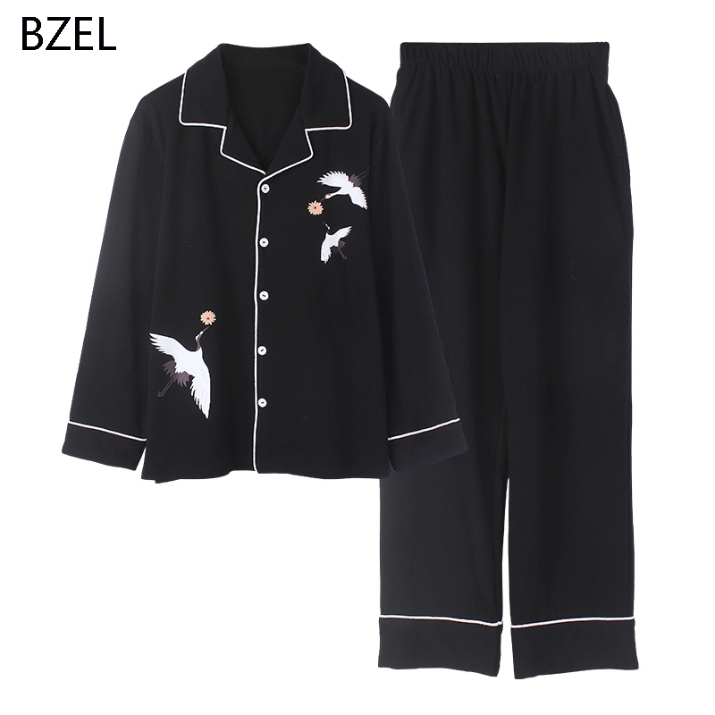 BZEL Black Sexy 2Pcs Pajamas Sets Cotton Sleepwear Women's Winter Long Sleeve Home Clothes Pyjama Femme Lounge Wear Large Size 201105, Beige
BZEL Black Sexy 2Pcs Pajamas Sets Cotton Sleepwear Women's Winter Long Sleeve Home Clothes Pyjama Femme Lounge Wear Large Size 201105, Beige
