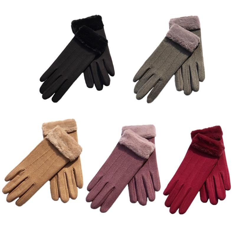 Winter Female Warm Cycling Mittens Double Thick Plush Wrist Women Touch Screen Driving Gloves
Winter Female Warm Cycling Mittens Double Thick Plush Wrist Women Touch Screen Driving Gloves