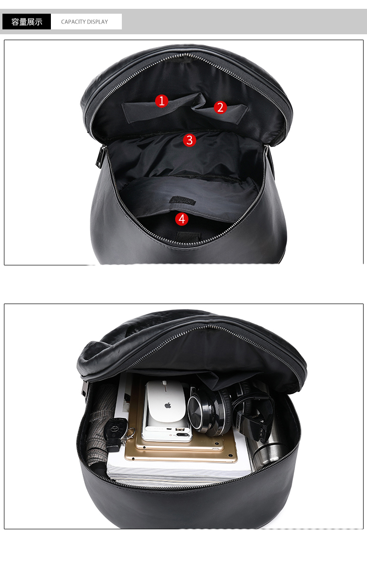 3D Embossed Skull Men Backpack bags Originality man Bag whimsical Fashion Cool Rock Laptop Schoolbag travel computer bag