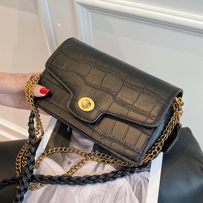 Crocodile pattern Square Armpit bag 2021 Fashion New Quality PU Leather Women's Designer Handbag Chain Shoulder Messenger Bag, Black
Crocodile pattern Square Armpit bag 2021 Fashion New Quality PU Leather Women's Designer Handbag Chain Shoulder Messenger Bag, Black