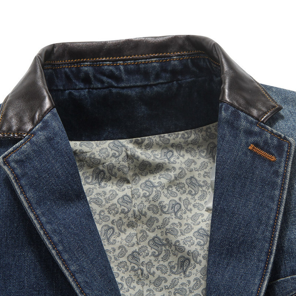 New Mens Fashion Denim Jacket Casual Long 100% Cotton Male Jeans Coat Autumn Spring High Quality Windbreakers M-4XL 201118