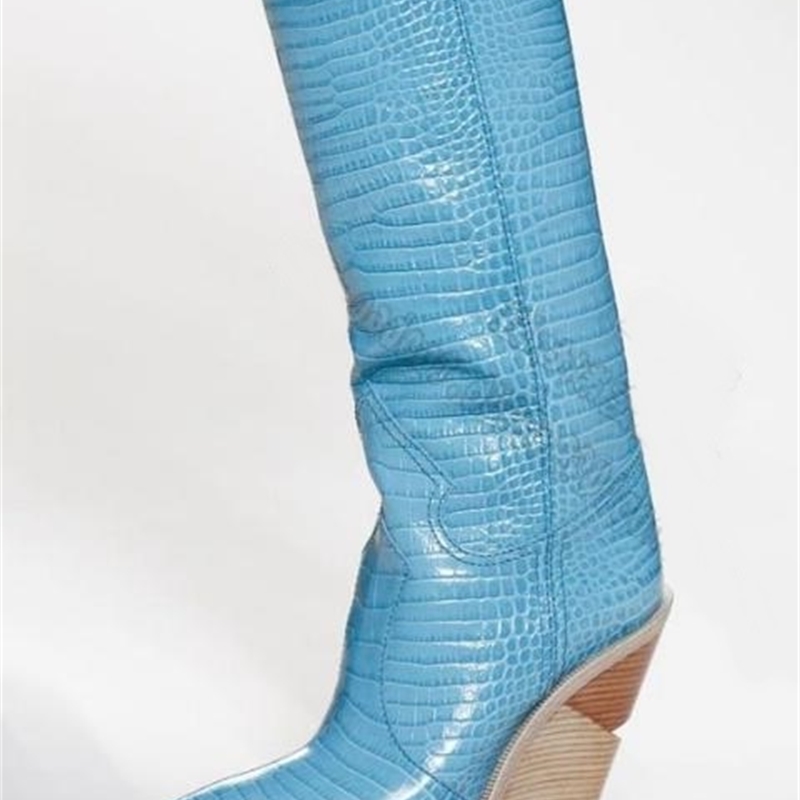 Leaping Hot Women Height the Knee From Cano High of Snake Leather Big Wood Pointed Fingers West Runway Boots Slide on We8m, Color 5
Leaping Hot Women Height the Knee From Cano High of Snake Leather Big Wood Pointed Fingers West Runway Boots Slide on We8m, Color 5
