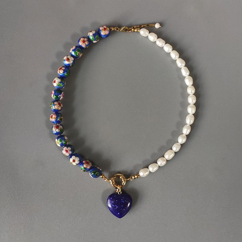 fashion heart-shaped stone pendant necklace natural freshwater pearl cloisonne bead stitching choker women banquet trend jewelry
fashion heart-shaped stone pendant necklace natural freshwater pearl cloisonne bead stitching choker women banquet trend jewelry