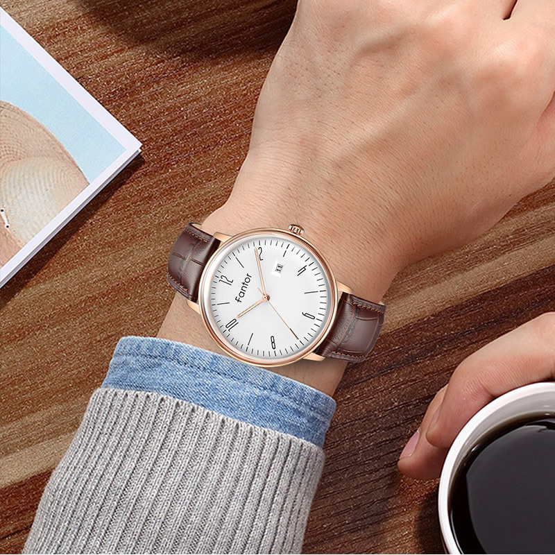 Fantor Minimalist Classic Men Watch relogio masculino Leather Watch for Man Luminous Hand Date Quartz Watches LJ201118