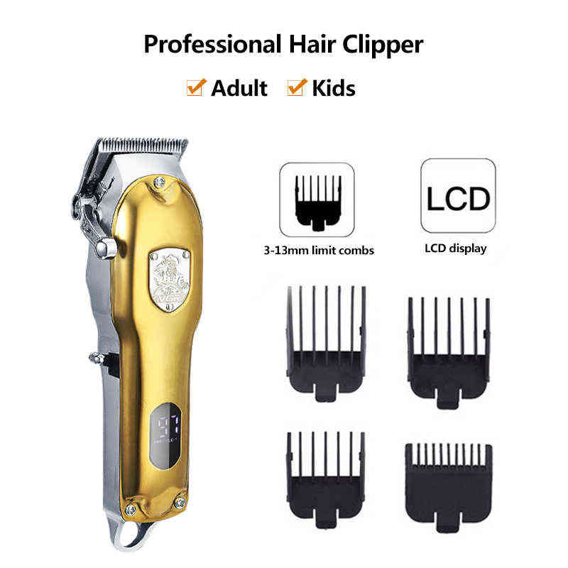 Hair Clipper Set Electric Trimmer Cordless Shaver 0mm Men Barber Cutting Machine for Rechargeable 211229