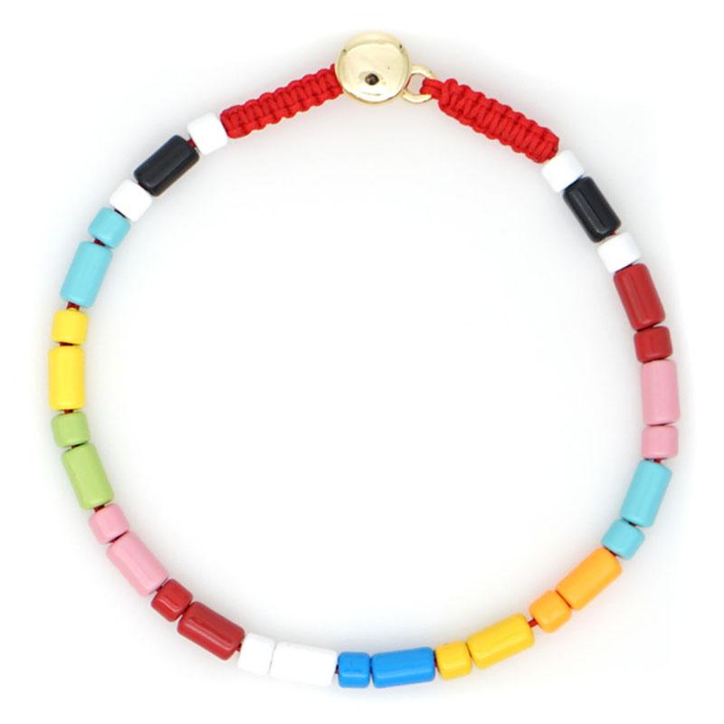 New Fashion Bohemia Rainbow Enamel Beads Bracelet Women Multicolored Tile Beads Bracelet For Women Accessories Gift DD-03
New Fashion Bohemia Rainbow Enamel Beads Bracelet Women Multicolored Tile Beads Bracelet For Women Accessories Gift DD-03