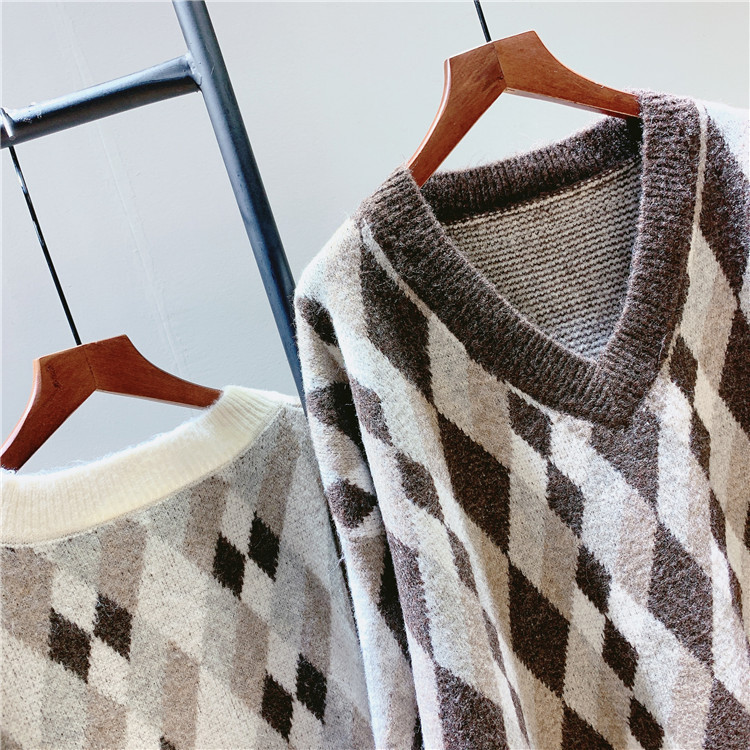 Autumn Women Knitted Sweater V-Neck Women Soft Sweater And Pullovers Winter Sweater Femme Tricot Pull Femme 201023