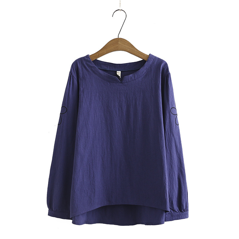 Cotton Plus Size Complete Female Blouse Autumn Long Muslim Sleeve Floral Tops Embroidered Vintage Shirts 8n9f, Navy blue
Cotton Plus Size Complete Female Blouse Autumn Long Muslim Sleeve Floral Tops Embroidered Vintage Shirts 8n9f, Navy blue