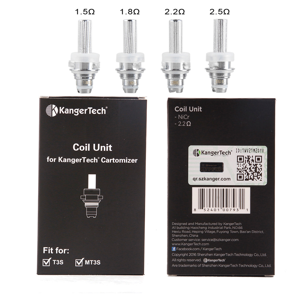 Authentic Kanger T3s coil head for Kanger T3S MT3S Evod atomizer 1.5ohm 1.8ohm 2.2ohm 2.5ohm t3s coil in stock
Authentic Kanger T3s coil head for Kanger T3S MT3S Evod atomizer 1.5ohm 1.8ohm 2.2ohm 2.5ohm t3s coil in stock