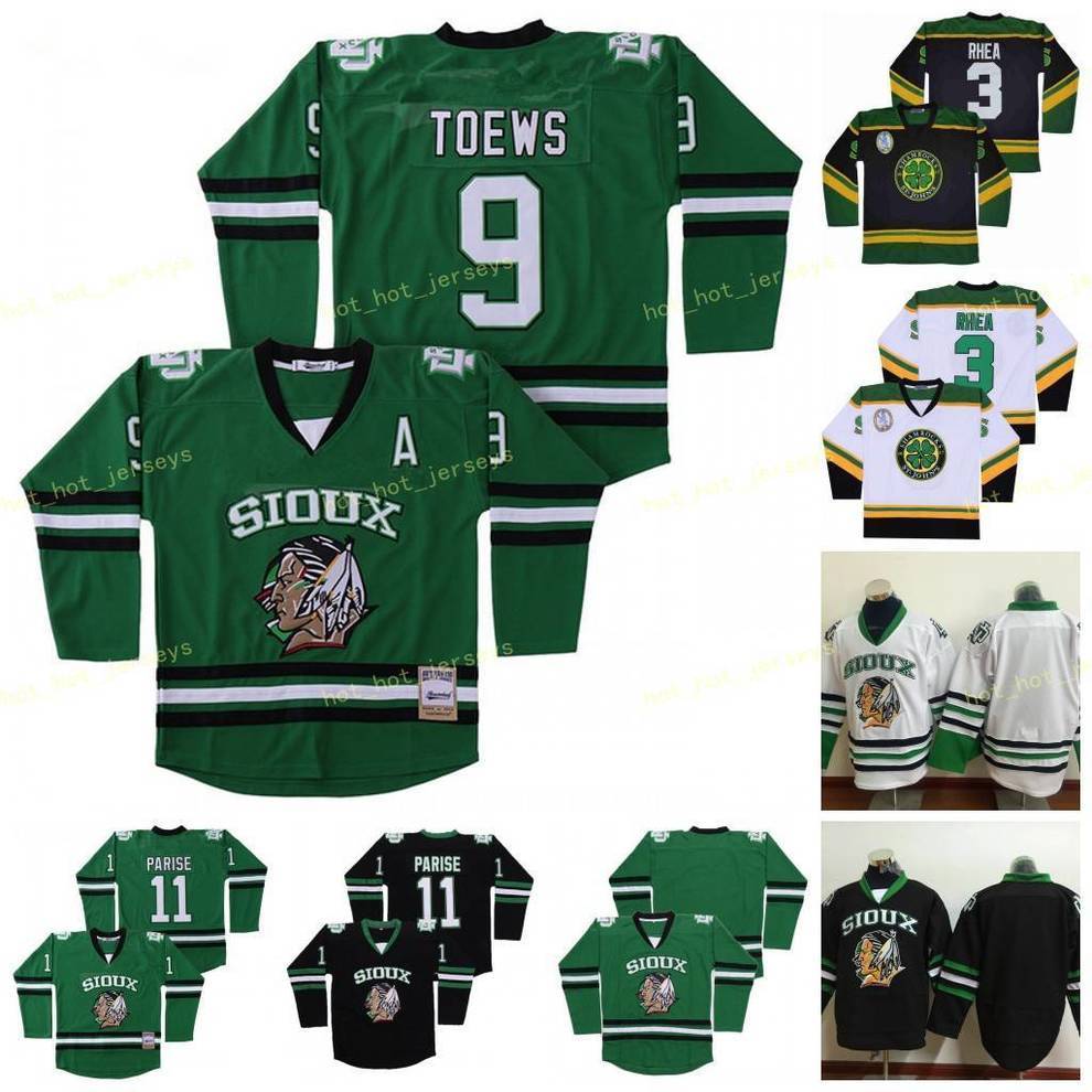 College North Dakota Fighting Sioux Jersey 9 Jonathan Toews 11 Zach Parise Hockey Ross The BOSS Rhea 3 ST John's Shamrocks Green Black, Black;red
College North Dakota Fighting Sioux Jersey 9 Jonathan Toews 11 Zach Parise Hockey Ross The BOSS Rhea 3 ST John's Shamrocks Green Black, Black;red