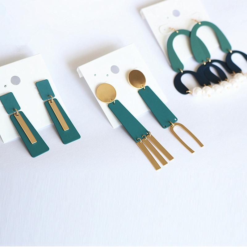 UJBOX Japanese Korea Europe America Metal Tassel Earrings Gold Color Alloy Drop Dangle Earrings Blue Green E405
UJBOX Japanese Korea Europe America Metal Tassel Earrings Gold Color Alloy Drop Dangle Earrings Blue Green E405