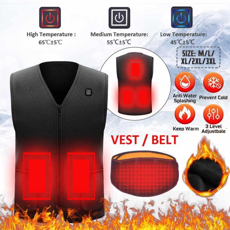 Electric Heated Vest Heated Clothing Jacket USB Thermal Warm Winter Body Warmer For Men Women Hiking Hunting Tactical1, Belt
Electric Heated Vest Heated Clothing Jacket USB Thermal Warm Winter Body Warmer For Men Women Hiking Hunting Tactical1, Belt