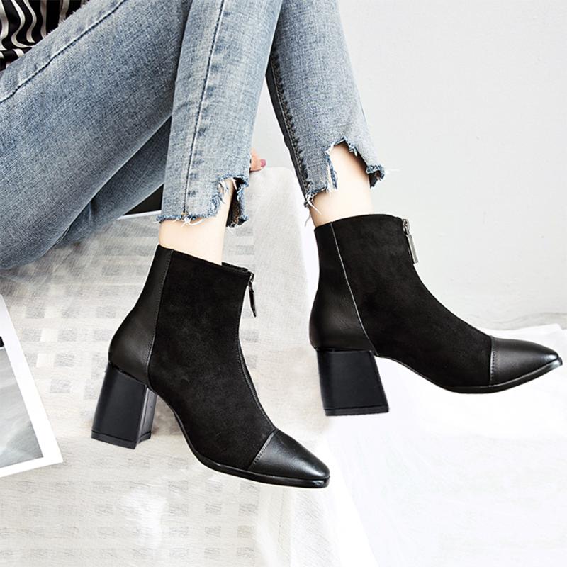 MaxMuxun Women Shoes Comfort Low Block Ankle Boots Fashion Stitching Front Zipper Booties, Black
MaxMuxun Women Shoes Comfort Low Block Ankle Boots Fashion Stitching Front Zipper Booties, Black