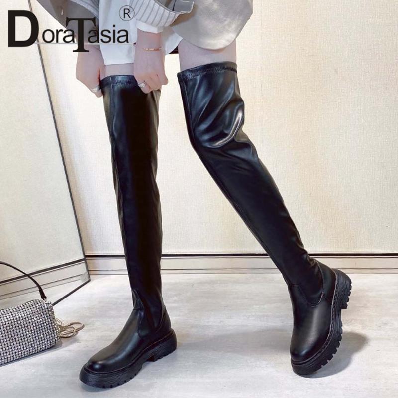 DORATASIA New Female Slim Trendy Over The Knee Boots Fashion Platform Thigh High Boots Women 2020 Chunky Heels Shoes Woman1, Black pu
DORATASIA New Female Slim Trendy Over The Knee Boots Fashion Platform Thigh High Boots Women 2020 Chunky Heels Shoes Woman1, Black pu