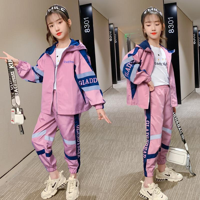 Girls Baby Active Clothing Set 2pcs Teenage Spring Autumn Tracksuit Kids Sportswear Girls Suit Costume Hooded Windbreaker +Pants, Pink
Girls Baby Active Clothing Set 2pcs Teenage Spring Autumn Tracksuit Kids Sportswear Girls Suit Costume Hooded Windbreaker +Pants, Pink