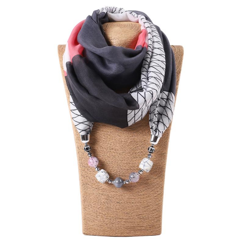 Scarves Decorative Jewelry Scarf Chiffon Necklace Resin Beads Pendant Women Fresh Spring/Autumn Muslim Head Hijab, Blue;gray
Scarves Decorative Jewelry Scarf Chiffon Necklace Resin Beads Pendant Women Fresh Spring/Autumn Muslim Head Hijab, Blue;gray