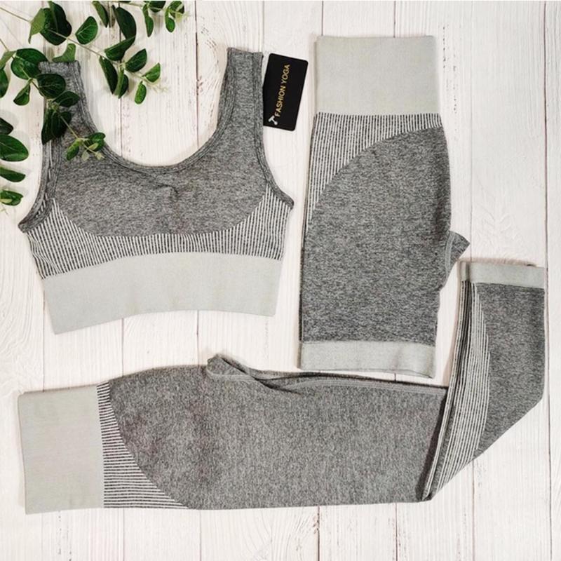 Seamless Sports Outfits for Woman Fitness Suit Women Sportswear Gym Leggings + Sports Bra Workout Clothes Exercise Yoga Set, Dark grey bra
Seamless Sports Outfits for Woman Fitness Suit Women Sportswear Gym Leggings + Sports Bra Workout Clothes Exercise Yoga Set, Dark grey bra