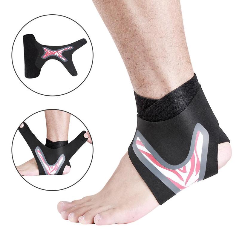 

1 Pair Unisex Ankle Support Brace Foot Bandage Sprain Prevention Stretchable Adjustable Sports Fitness Foot Protect Ankle Guard, Black