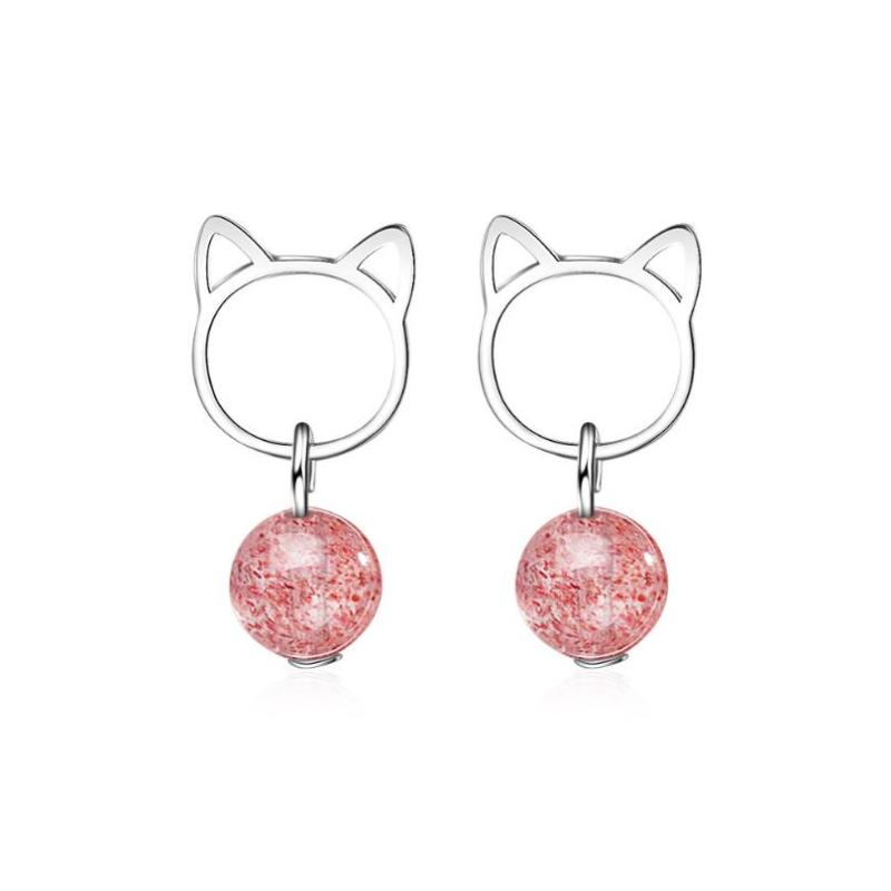New Cute Cat Strawberry Crystal Earrings For Women Trend Creative 925 Sterling Silver Jewelry Party Gift Oorbellen SAE149
New Cute Cat Strawberry Crystal Earrings For Women Trend Creative 925 Sterling Silver Jewelry Party Gift Oorbellen SAE149
