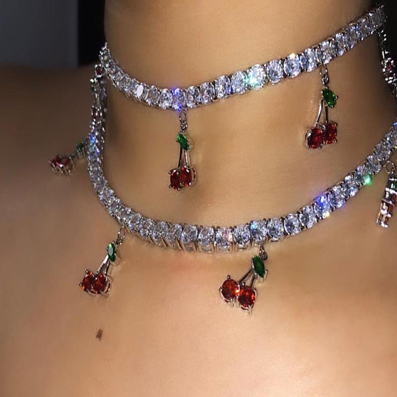 Fashion Lovely Necklace For Women Pendant Street Shooting Rhinestone Cherry Torque Crystal Girls Hiphop Romantic Gift
Fashion Lovely Necklace For Women Pendant Street Shooting Rhinestone Cherry Torque Crystal Girls Hiphop Romantic Gift