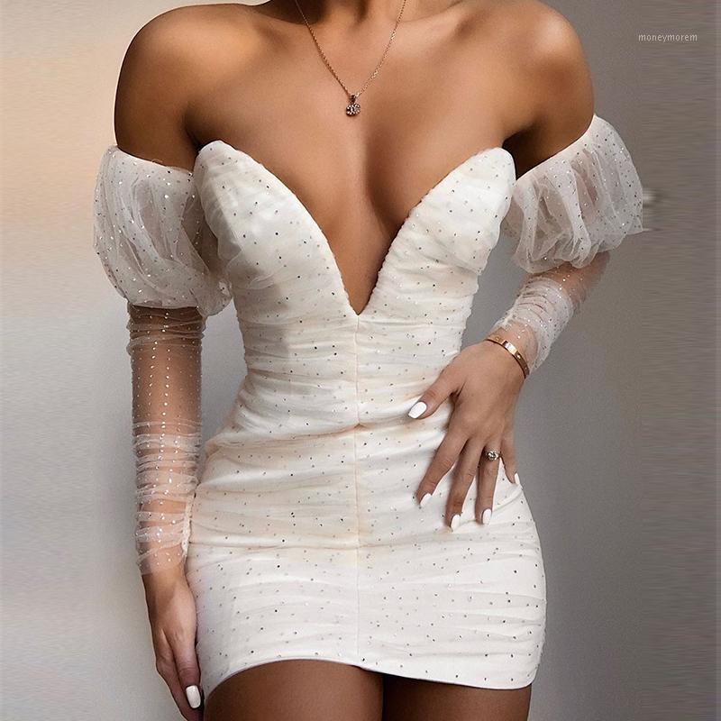 Mini Night Club Party Dress Women Elegant White Mesh Sequin Long Sleeve Sexy Dress Vestido Backless V Neck Bodycon Summer1
Mini Night Club Party Dress Women Elegant White Mesh Sequin Long Sleeve Sexy Dress Vestido Backless V Neck Bodycon Summer1