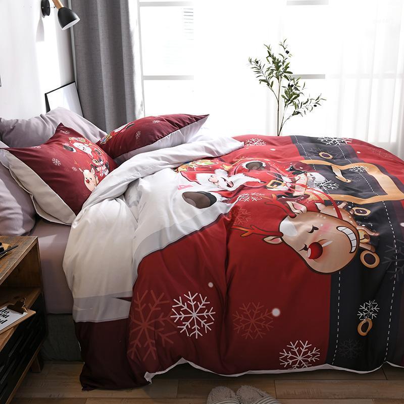 Merry Christmas Bedding Set with Pillowcase Bed Quilt Cover Santa Claus Pattern Pillow Cover Festival Gift Single Double1, Santa claus-whtie
Merry Christmas Bedding Set with Pillowcase Bed Quilt Cover Santa Claus Pattern Pillow Cover Festival Gift Single Double1, Santa claus-whtie