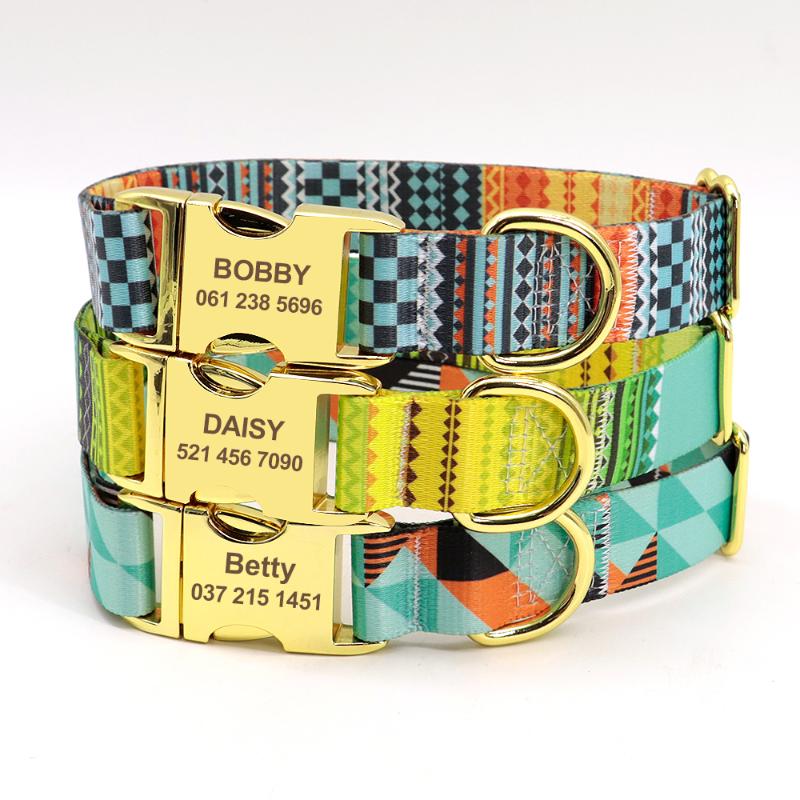 Fashion Custom Dog Collar Personalized Puppy Pet Collars Nylon Print Dog ID Collars Engraved Name for Small Medium Large
Fashion Custom Dog Collar Personalized Puppy Pet Collars Nylon Print Dog ID Collars Engraved Name for Small Medium Large