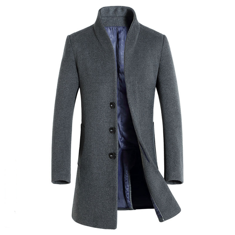 2021 New Ion Men's Fashionable of Pea Wool Coat Winter Coats DMGC