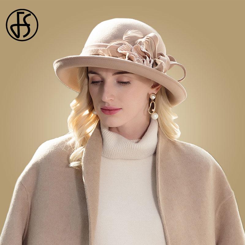 FS Vintage Flowers Women Cloche Hat Autumn Winter Ladies Wool Chapeau Fedora Hats Wide Brim Floppy Womens Black Khaki Felt Caps
FS Vintage Flowers Women Cloche Hat Autumn Winter Ladies Wool Chapeau Fedora Hats Wide Brim Floppy Womens Black Khaki Felt Caps