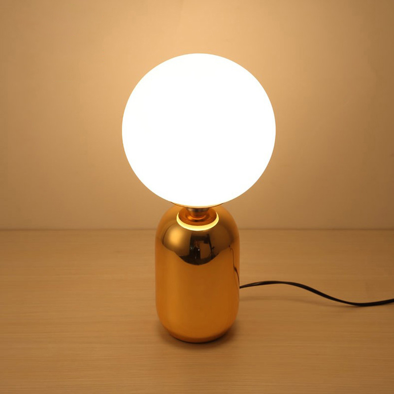 Elegant Glass Ball Bedside Table Lamp for Modern Interiors Versatile Design