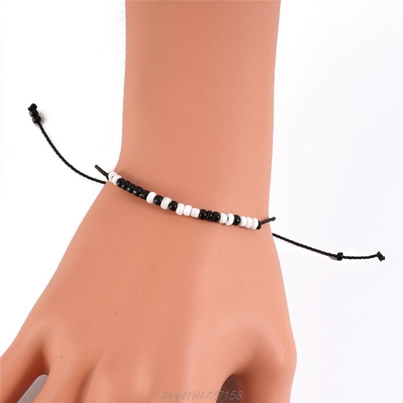 Charm Bracelets 2Pcs I Love You Friendship Morse Code Dainty Beaded Bracelet With Secret Message For Women Men Lover Jewelry N14 20 Dropship