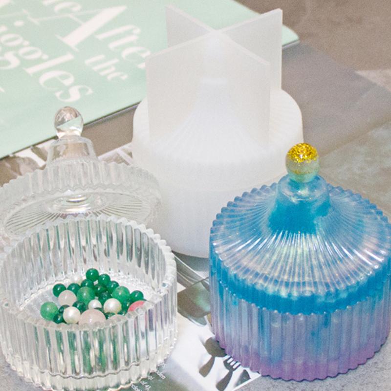 Round Stripe Storage Jewelry Box DIY Crystal Epoxy Resin Mold Silicone Storage Box Mold Jewelry Making Tools Candy Home Decor
Round Stripe Storage Jewelry Box DIY Crystal Epoxy Resin Mold Silicone Storage Box Mold Jewelry Making Tools Candy Home Decor