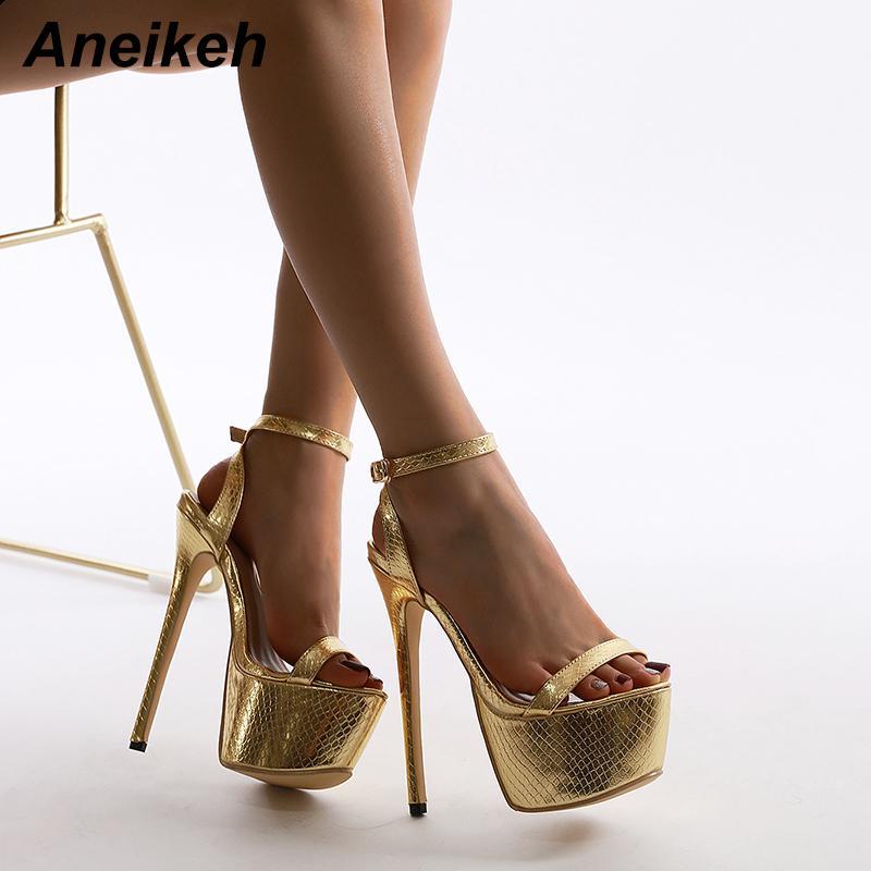 Aneikeh NEW Sexy Sandals Women Bling Golden PU Peep Toe Stripper High Heel Sandals Summer Fashion Buckle Strap Thin Heels Slides1
Aneikeh NEW Sexy Sandals Women Bling Golden PU Peep Toe Stripper High Heel Sandals Summer Fashion Buckle Strap Thin Heels Slides1