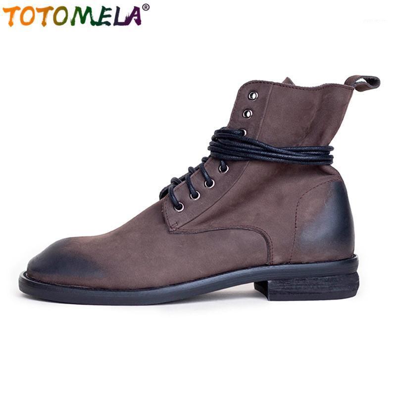 TOTOMELA Plus size 34-42 Nature Genuine leather boots women shoes lace up cowgirls vintage western autumn winter ankle boots1, Brown not fur
TOTOMELA Plus size 34-42 Nature Genuine leather boots women shoes lace up cowgirls vintage western autumn winter ankle boots1, Brown not fur