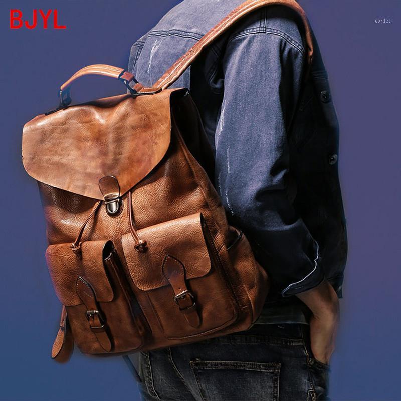 New Leather Men's Backpack Laptop Bag Shoulder Bags Male Retro Lock Men Travel Backpacks Vintage Real Genuine Leather Solid Bag1, Black
New Leather Men's Backpack Laptop Bag Shoulder Bags Male Retro Lock Men Travel Backpacks Vintage Real Genuine Leather Solid Bag1, Black